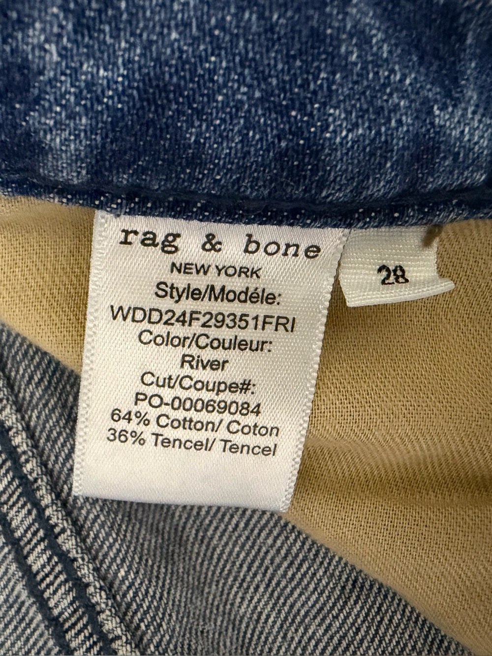 Rag & Bone Featherweight Logan Mid Rise Wide-Leg Jeans 28 - Picture 9 of 9